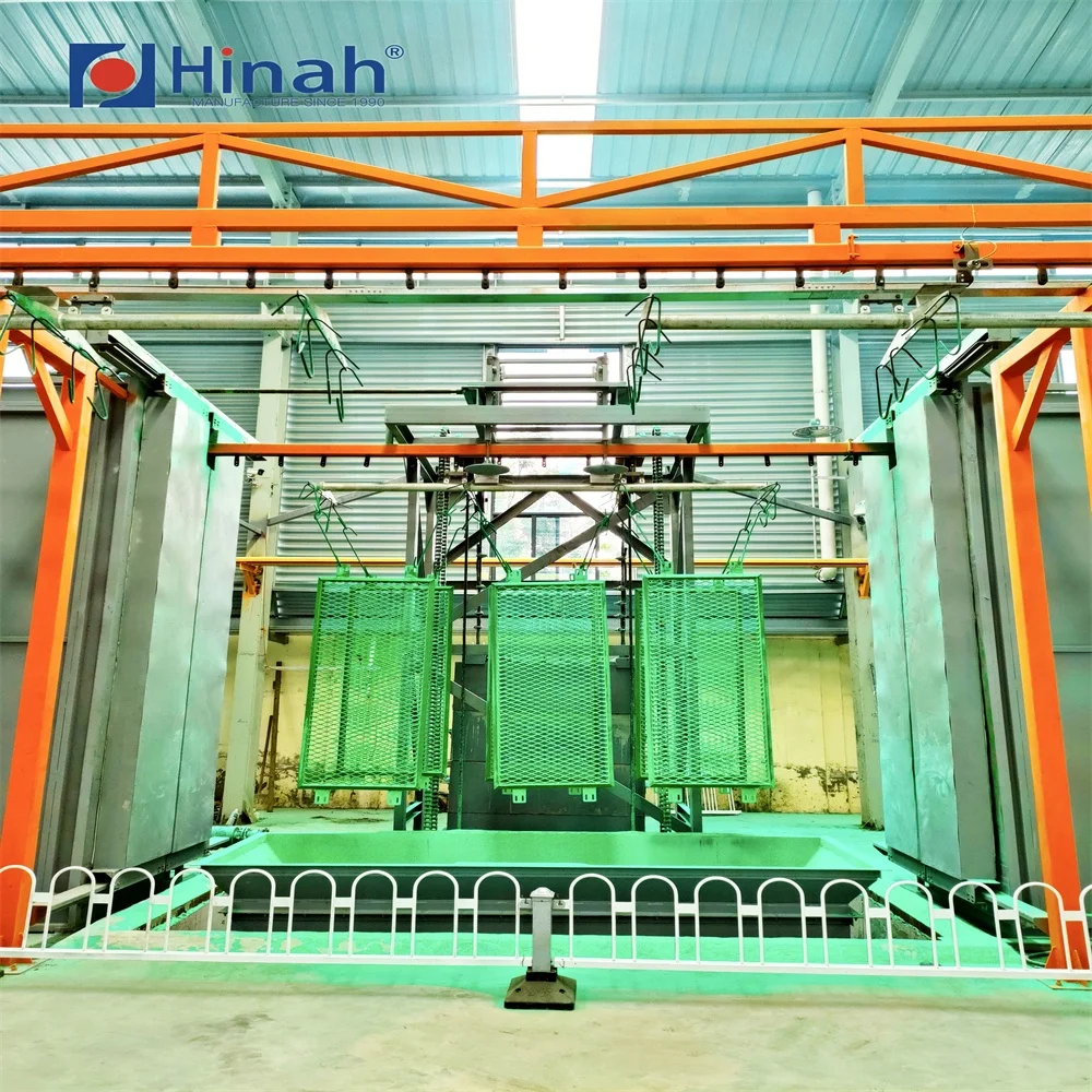 Dipping tank powder coating spray equipment with PLC control system for aluminum profile/steel door/cabinet