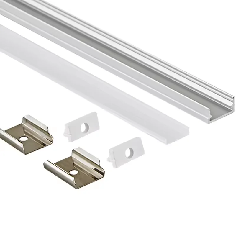 eSann 14x7mm outline display for bed cabinet led light ultra-thin led aluminum profile IP65 surface mount led strip profile