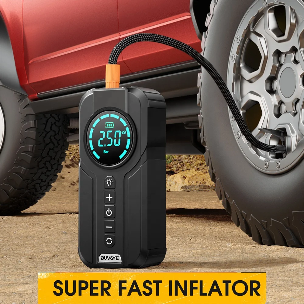 Factory Wholesale 8400Mah Super Capacitor Jump Starter Tire Inflator Air Pump Car Jump Starter With Air Compressor