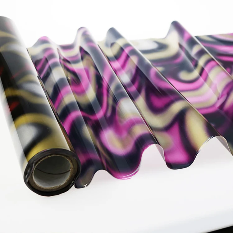 3067 oil paint metallized aluminum pet hot stamping foil for handbag textile leather t shirt