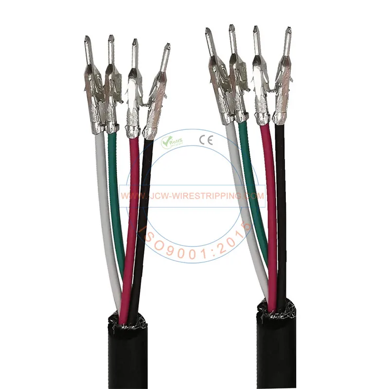 JCW-2TC Super mute wire stripping and crimping machine semi automatic rj45 cable machinery