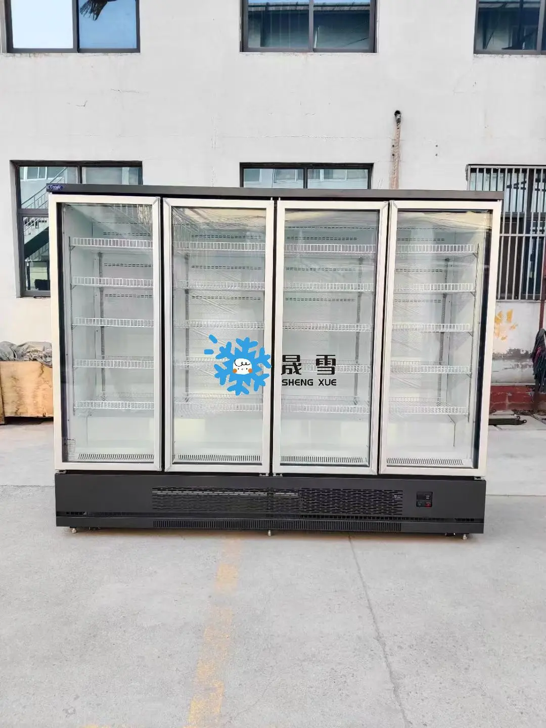 Single Door 400L Ice Cream Display Freezer Super Cool Glass Door Refrigerator Showcase for Frozen Food for Supermarket Use