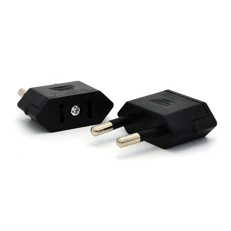 Мини-адаптер US-EU для настенных розеток 3A 6A America China to EU 2 Pin дорожный конвертер 4 0 мм 125 в 250 В черная медь CE