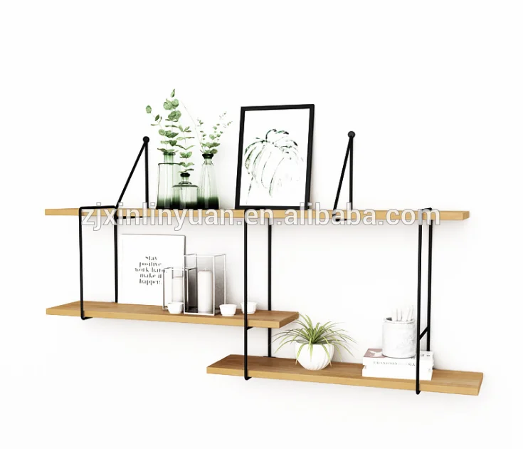 Hot sale wooden display stand wall shelf MDF flower stand high quality modular metal shelf