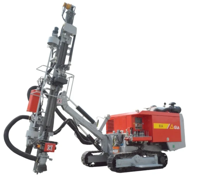 B3 Air-compressed stone drilling machine 30m with an air-compressor rig drilling machine