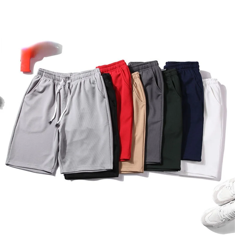 Wholesale Mens Shorts Casual Summer Ice Silk Shorts Breathable Loose Korean Quick-Drying Drawstring Polyester Shorts