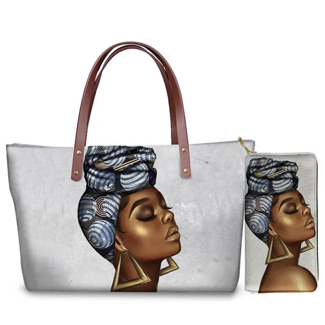 sac a main petit pour femm tendanc African American Black Girl Print sac a main femme en cuir purses 2022 handbag