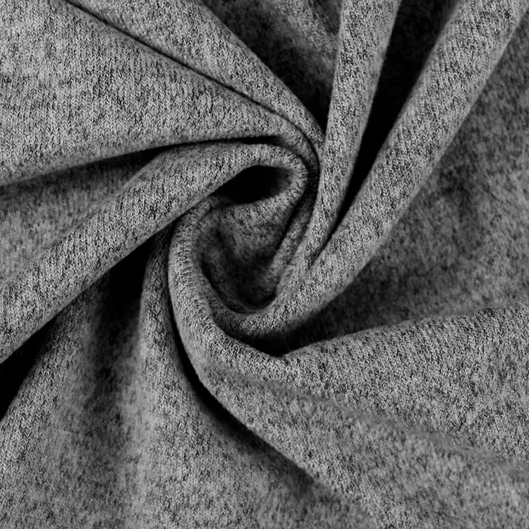 
fashion clothing TR fabric polyester 78.5% rayon 18.5% spandex 3% brush hacci knitting fabric for fashion cloth 