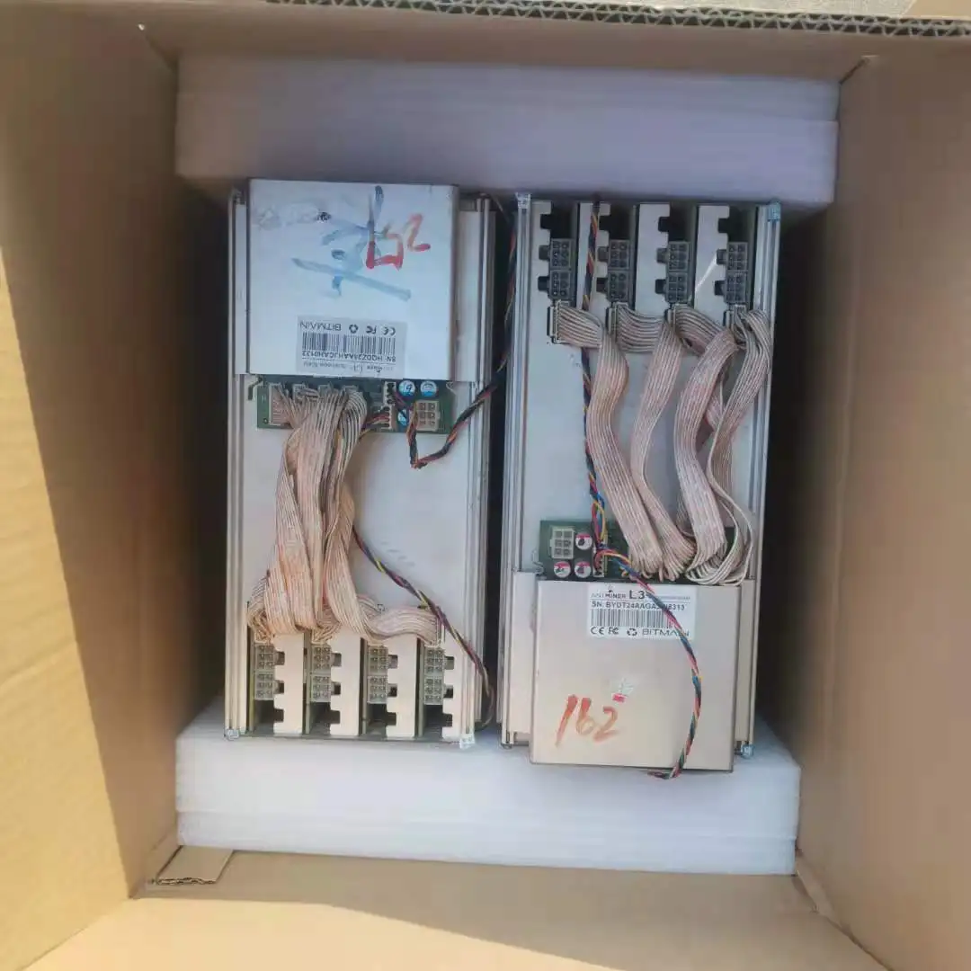 Used Bitcoin Miner Antminer S9 S19 Pro L3 Second Hand Mining Machine Asic Bitmain Blockchain with Power