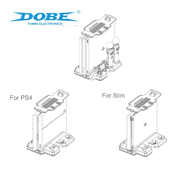 
DOBE Factory Original Vertical Cooling charging Stand for PS4/Slim/Pro Game Console PS move PS VR game accessories 