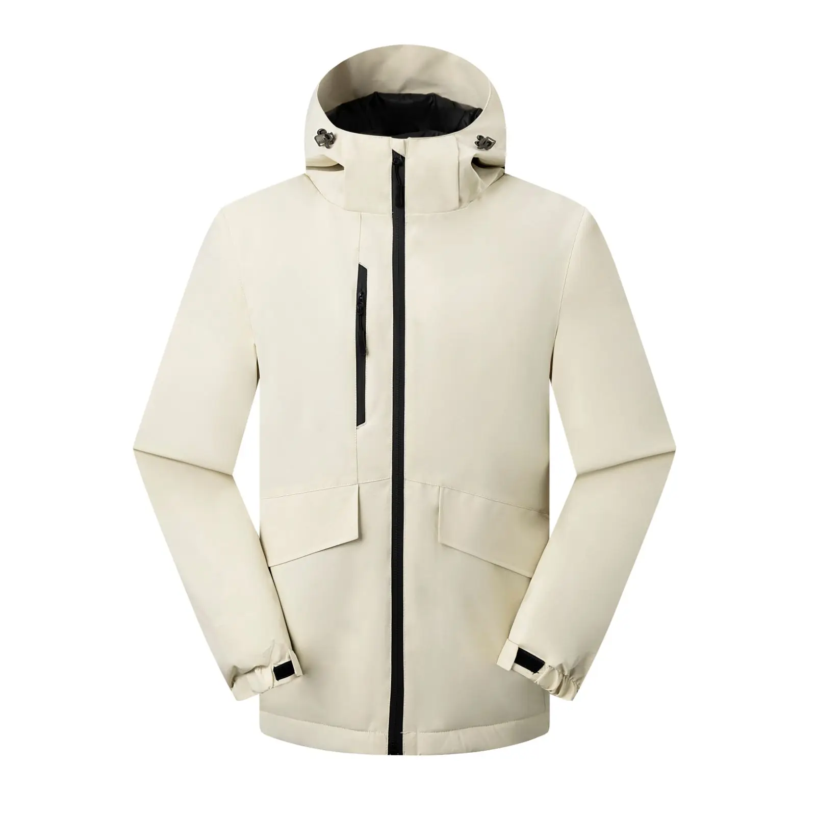 Wholesale custom Winter Jacket Waterproof Warm Snow Ski Jackets Faux Fur Fleece Rain Coats with Removable Hood