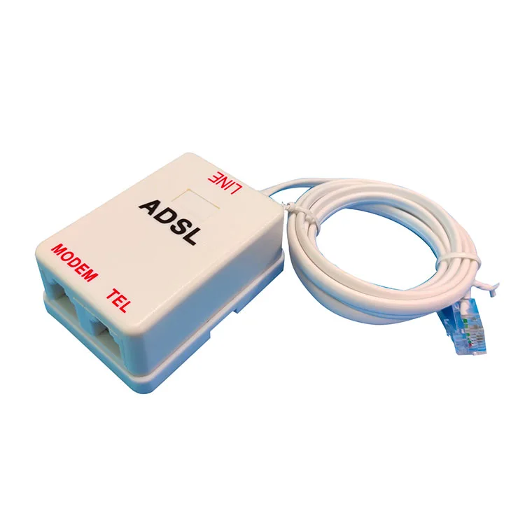 China Supplier FX-468DA-F9-1M ADSL Splitter RJ11 ADSL Splitter 1 In 2 Out