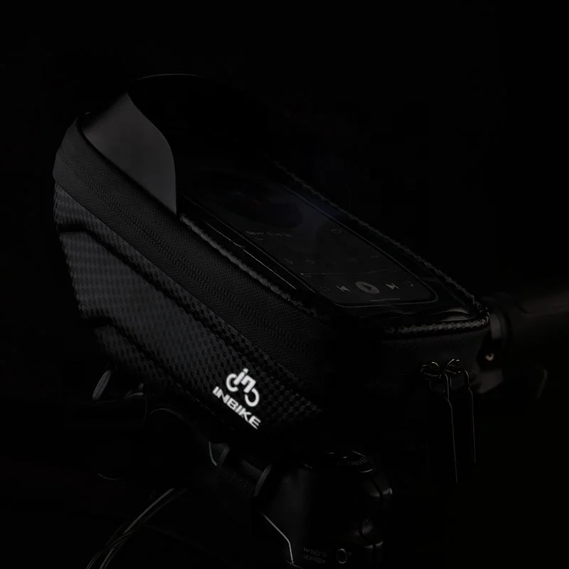 Inbike Custom Logo Rainproof Bicycle Front Touch Screen Phone Bag Mountain Bike Top Tube Cycling Bag Waterproof Bicycle Bags