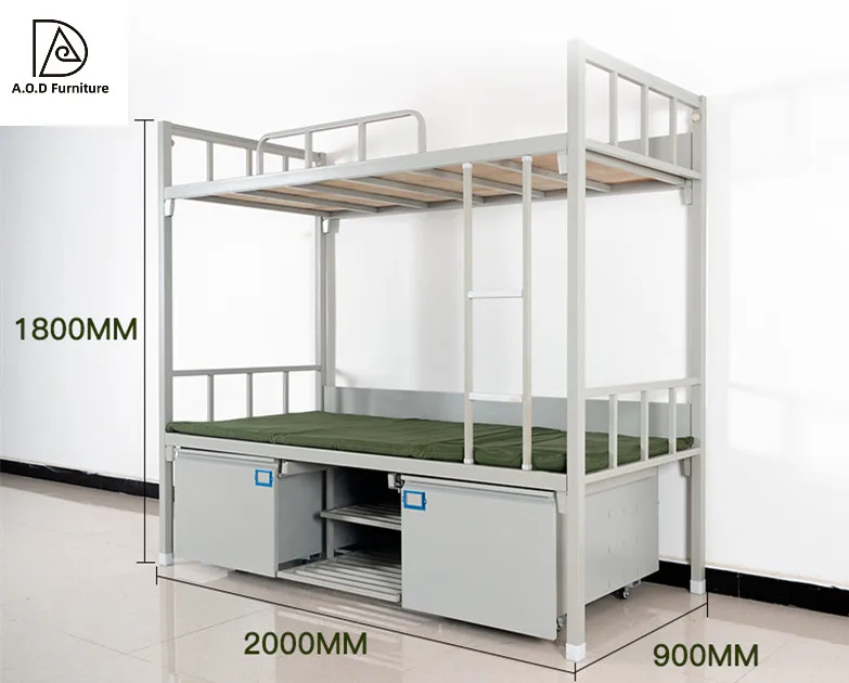 Metal bunk bed double deck bed Modern Dormitory Metal frame bed for adults