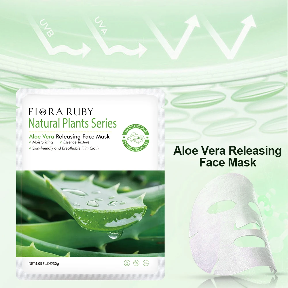 Private Label Beauty Aloe Vera Face Masks Korean Skin Care Moisturizing Sheet Face Mask