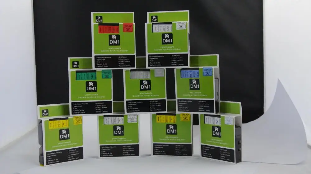 Compatible Nylon label tape black on white 18488 18489 1734524 for Dymo printer  Rhino Industrial 18488 Flexible