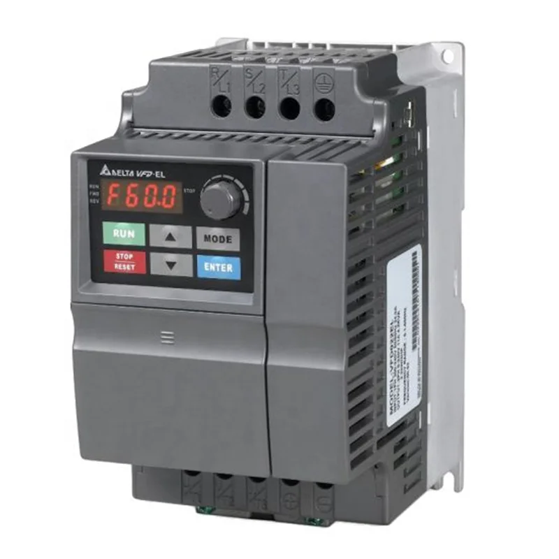Original Delta VFD EL Series 3PH 460V 2.2KW Inverter VFD022EL43A 3HP AC Motor Drive Sensorless Vector Control  Compact Drive