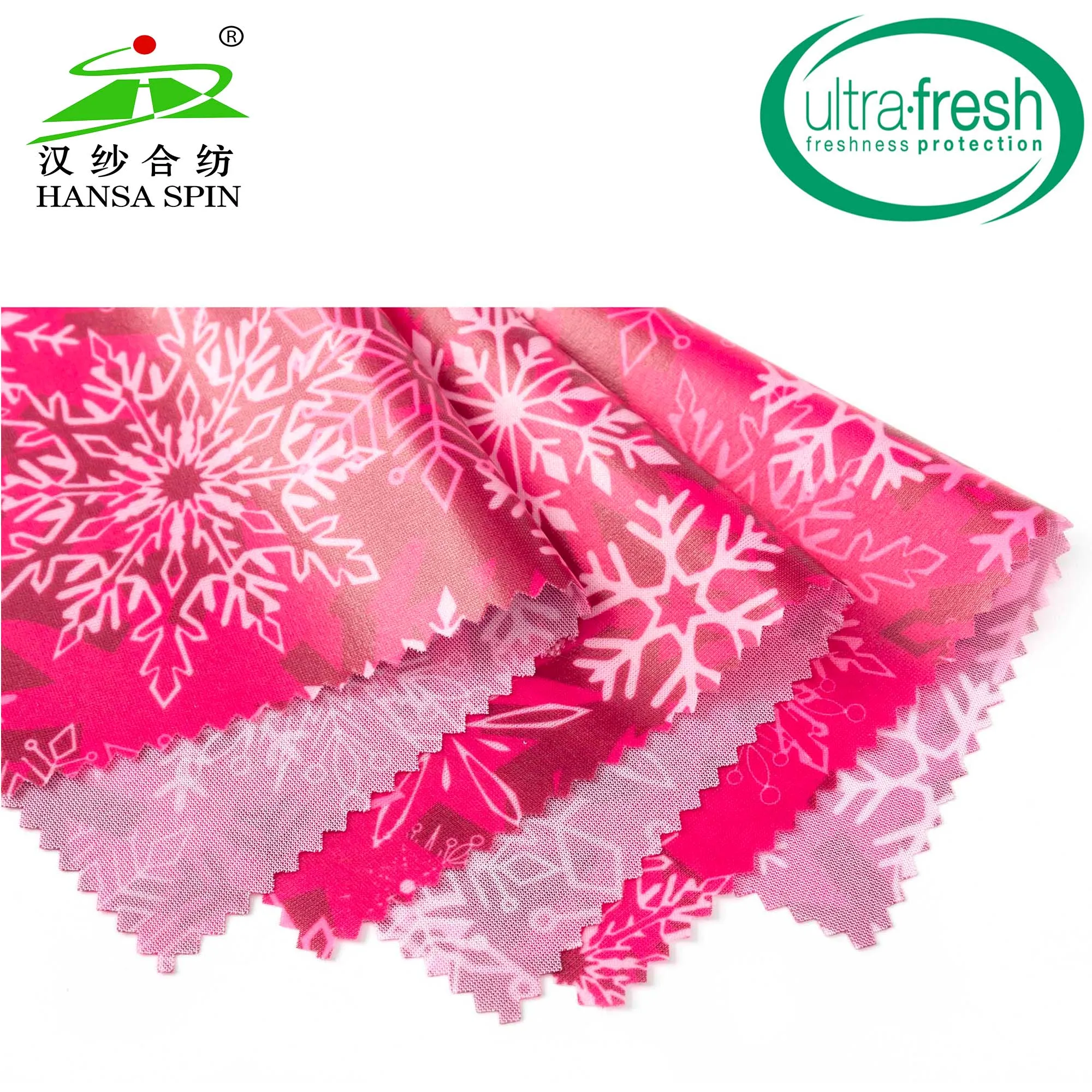 Printing TPU Fabric for Fashion Surcoat with Snowflake