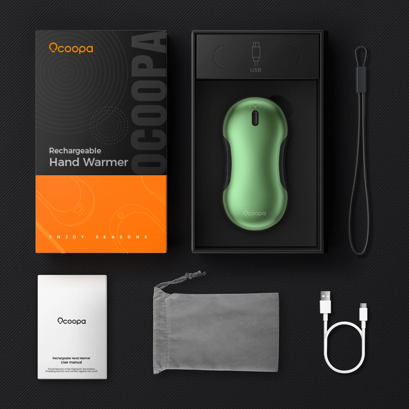 9000 мА/ч грелка для рук многоразового использования Power Bank портативный Электрический нагреватель Подарочная коробка мобильного USB заряжаемая ручная женщин и мужчин; Зимняя