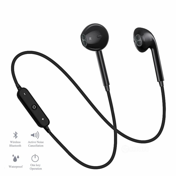 
S6 Sport Neckband Wireless Headphone Blue tooth Earphone Headphone with Microphone call volume control Headphone 