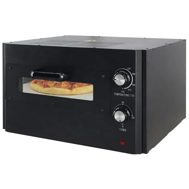 Electric Pizza Maker EPM218A-TJ  (Glass window) with high heat max 385 degree C, 12 inch pizza stone, dual heating elements