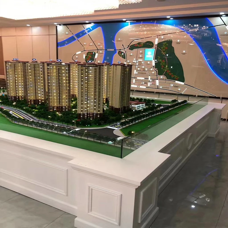 Миниатюрная городская модель для главного дома распродажа архитектурных