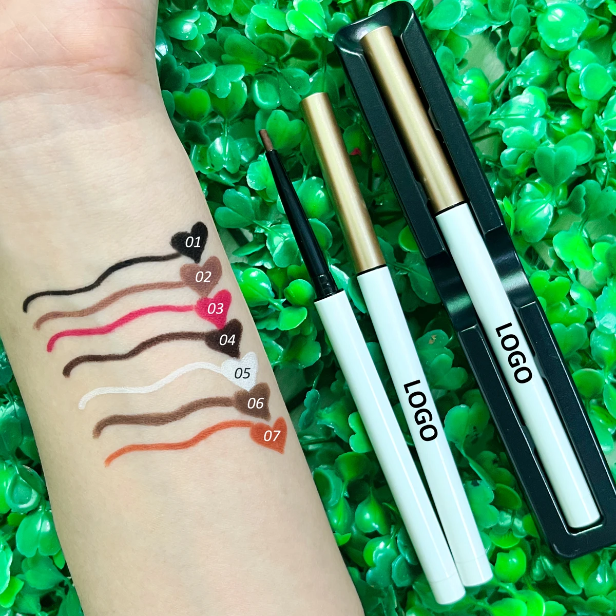 Wholesale cream matte private label eye liner pen gel quick drying eyeliner pencil waterproof long lasting eyeliner pencil