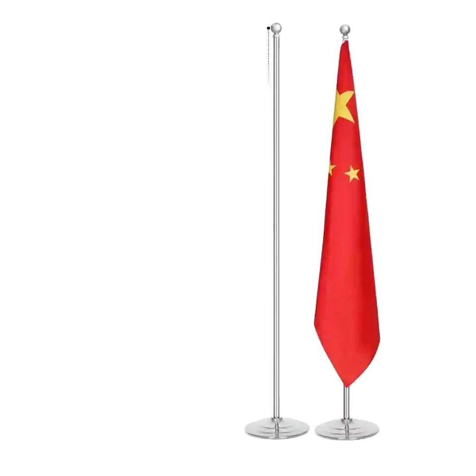outdoor Flagpole Stand Telescopic  advertising  Flag with Pole promotional flags for sale