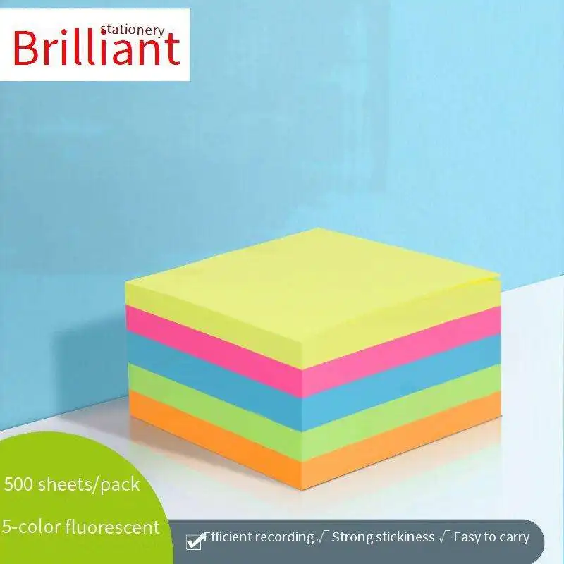 Colored sticky notes 3x3 planner memo books office index paper school stationary supply accessories Customizable Wholesale
