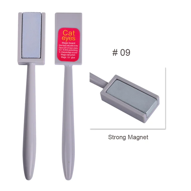 Суперпрочная розовая магнитная ручка с двойной головкой для дизайна ногтей «сделай сам» эффект кошачий глаз Магнитная пластина магнитный Набор для ногтей «кошачий глаз»