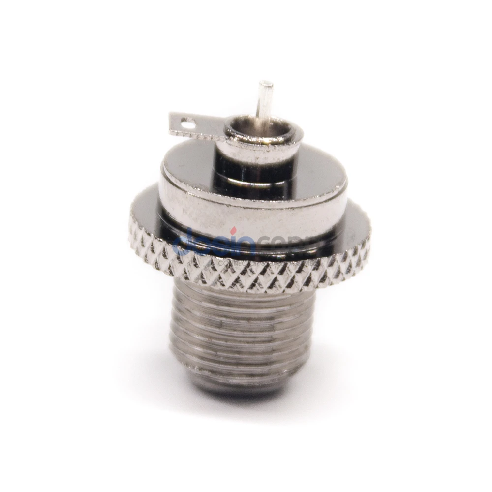 F Type Connector Female jack solder type bulkhead 75ohm PCB Mount