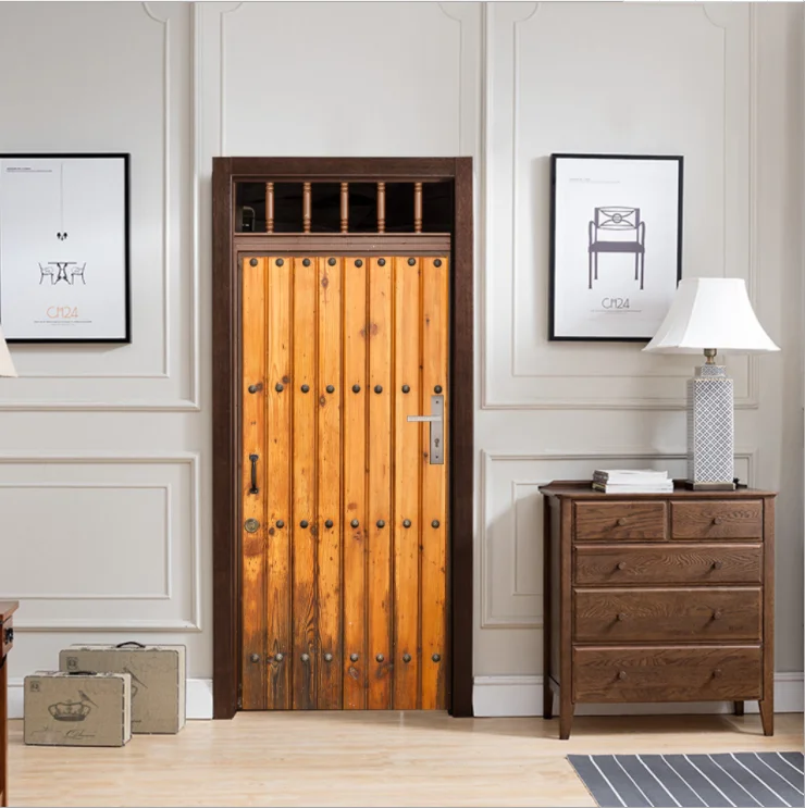 3D наклейка на дверь виниловые дверные наклейки самоклеящаяся Настенная Наклейка для домашнего декора 30 3 дюйма Ш x 78 7 набор из 2 листов