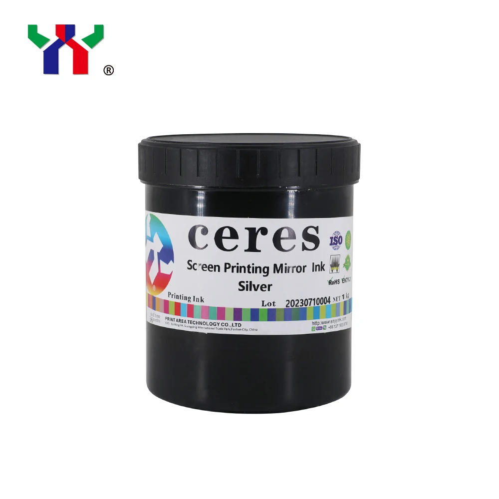 Ceres HOT SALE screen printing Mirror Ink Silver for glass, plastic(PVC, CC, PET, PMMA)transparent sheets
