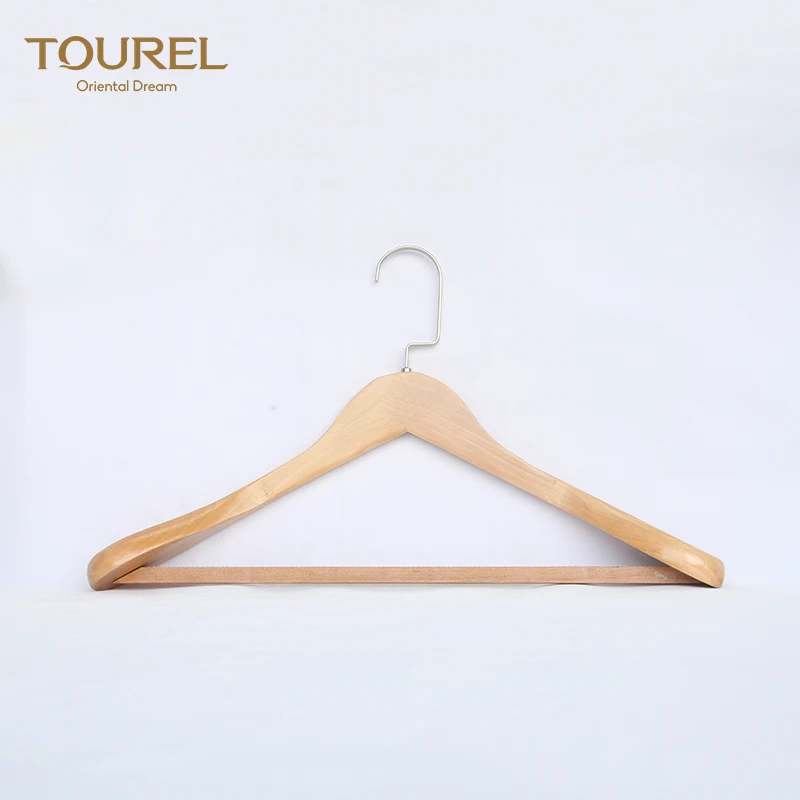 Лидер продаж Роскошные Пользовательские бамбука двери одежды брюки для девочек Деревянный костюм пальто вешалка одежды