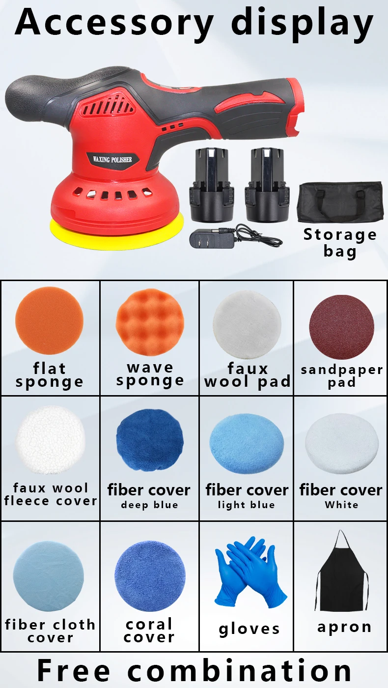 New Design Car Polishing Machine  And Free Matching Of Accessories Lithium-ion Battery Machine