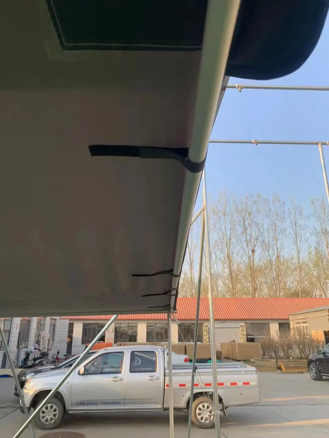 Summer Car Camping Sun Shade 4x4 Flat Shelter with Roof Placement 5m Oxford Polyester Car Side Awning Tent 2 Person 4WD Vehicles