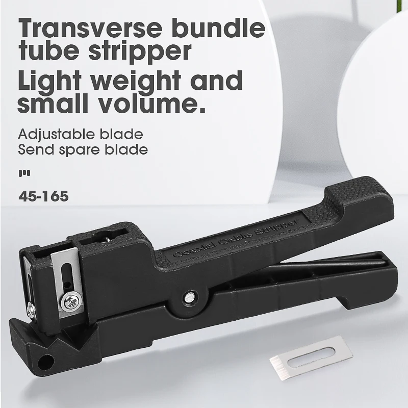 45-165 45-165Coaxial Cable Stripper Fiber Optic Stripper Transverse Beam Tube Open and Stripping Knife Loose Casing combination