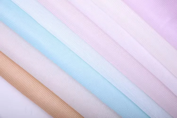Featured Supplier New Arrival Nice Price Solid Pure Color Lightweight Tulle Mesh Wedding Dress Fabric