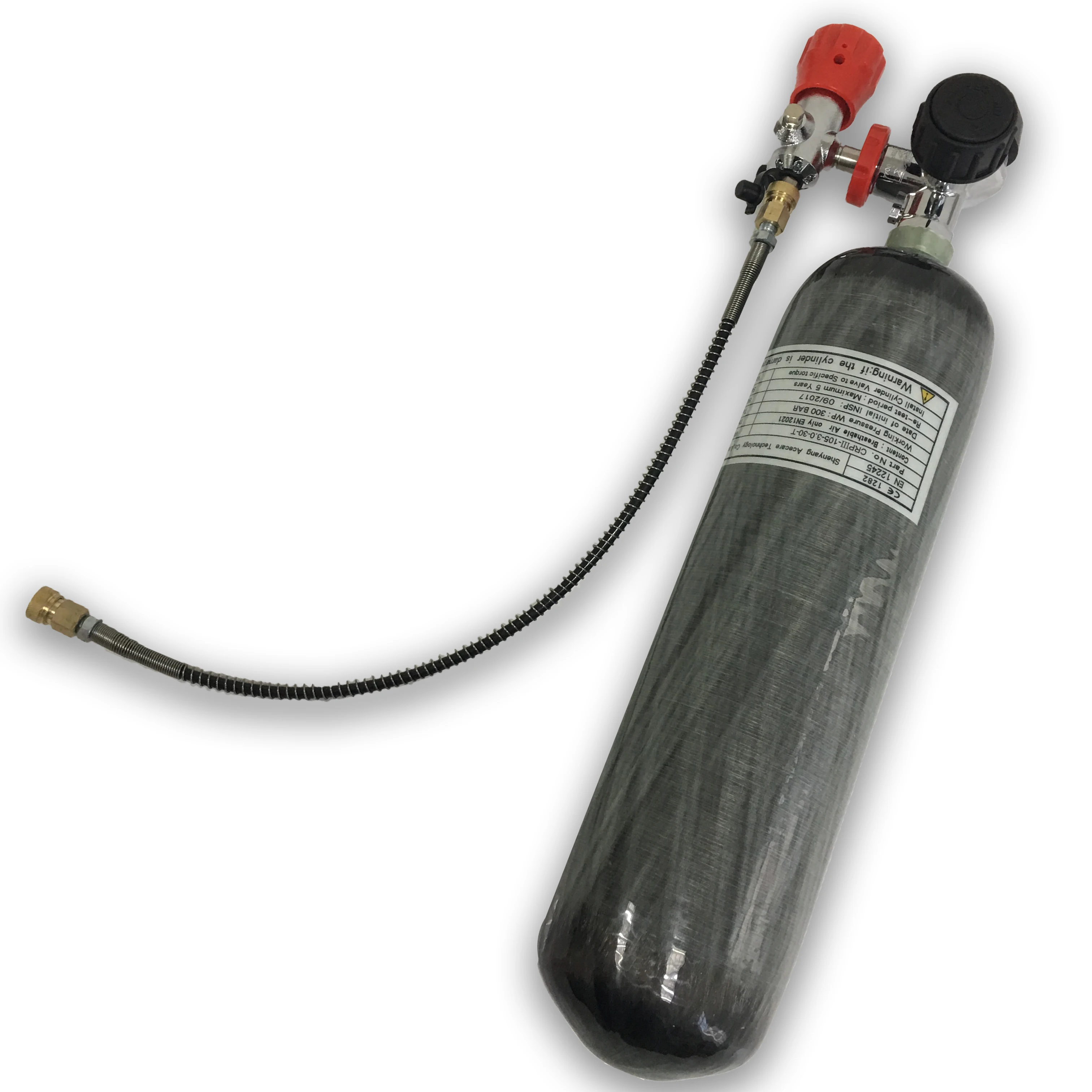 Acecare 3L CE Carbon Fiber Wrapped Composite Tank Air Cylinder Paintball Tank With Filling Station And Valve