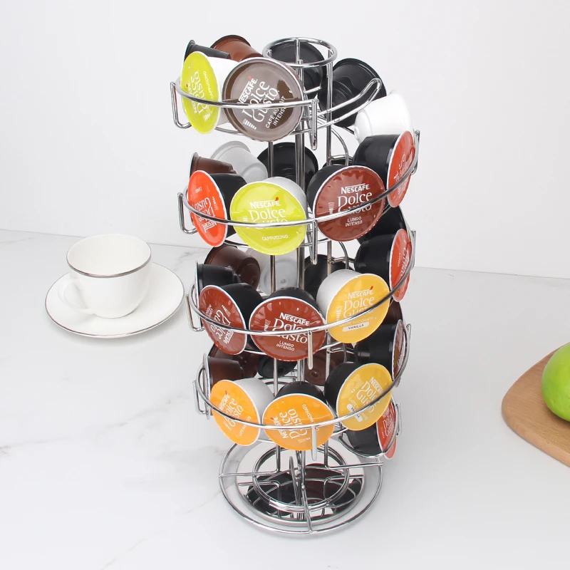Wholesale Multifunction Dolce Gusto Metal Pod Rotating Coffee Capsule Holder