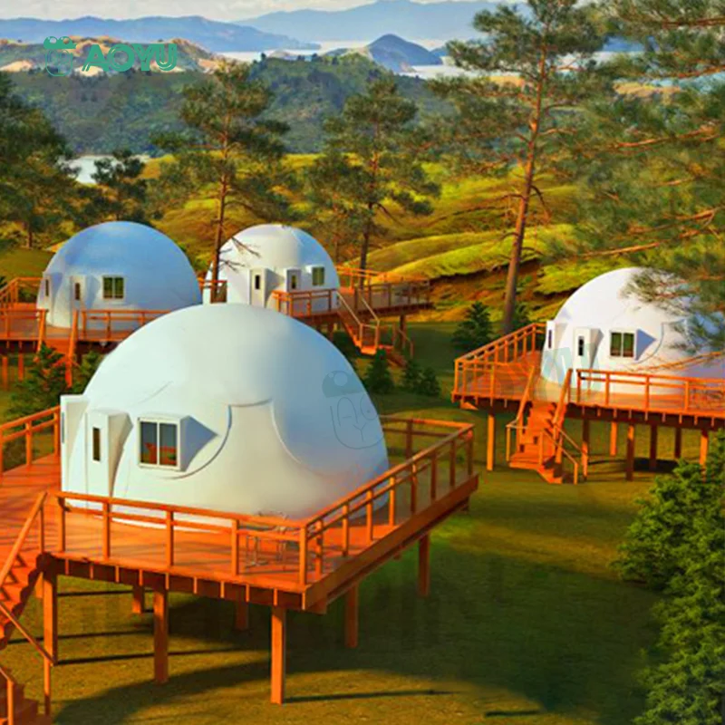 AOYU Unique tent geodesic projection dome for 360 projection carpa Tent camping&greenhouse for Glamping diameter customized