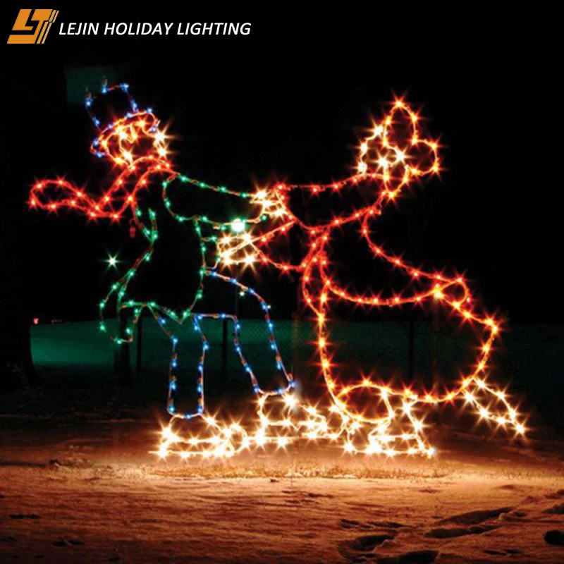 new product  cheap price 3d train christmas rope light