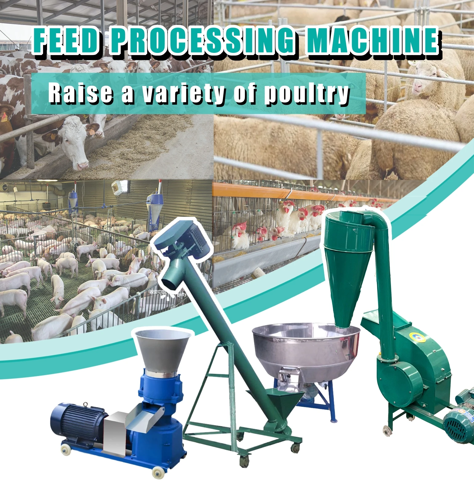 fully automatic and long service life price discount pelletizer machine for animal feeds 55kw