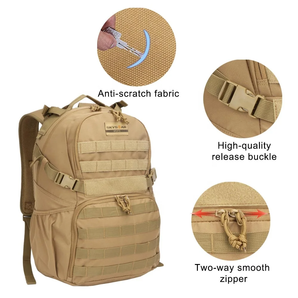 Manufacturer 27LCustomized Polyester Large Durable Molle Outdoor Hiking Hunting  Durable Molle Tactical Backpack