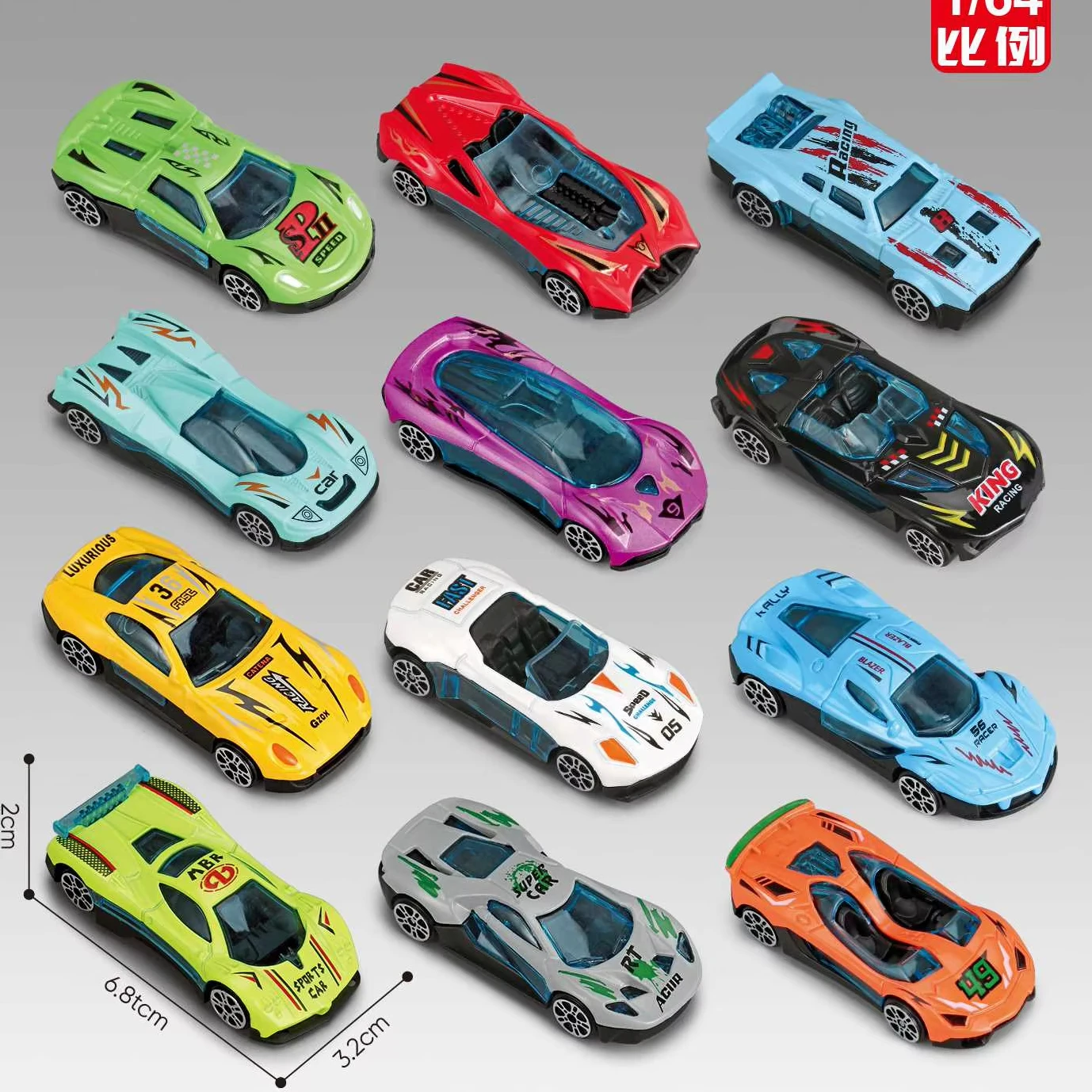 hot sales Children alloy sports car metal model simulation free wheel 1:64 sliding racing diecast car for boys