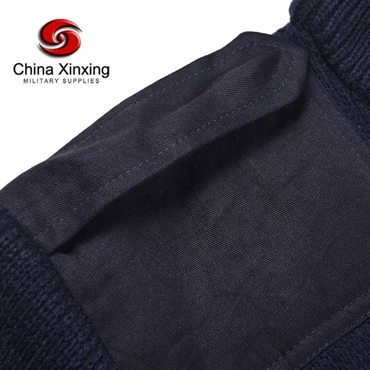 Синяя Ангорская полиция Xinxing, свитер с V-образным вырезом, военный шерстяной акриловый пуловер, свитер