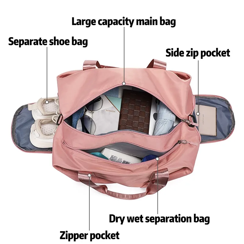 BSCI custom bag design women waterproof sports gym travel duffel bag for ladies designer duffle overnight bags