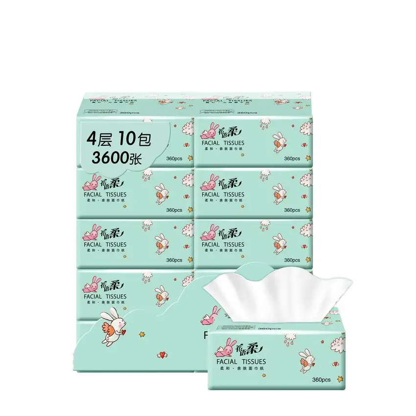 Новый дизайн Горячая продажа 3 слоя мягкой натуральной древсной массы для производства салфеток для лица