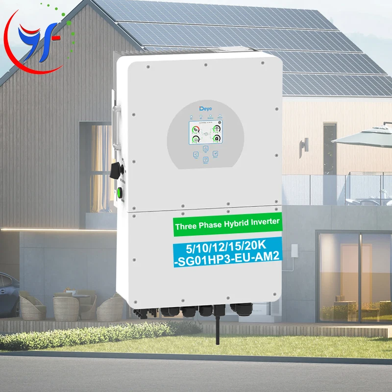 Wholesale High Efficiency Deye Inverter 5KW 10KW 12kW HV Hybrid Inverter 15kW 20kW 30kW 50kW 3 Phase Hybrid Inverter