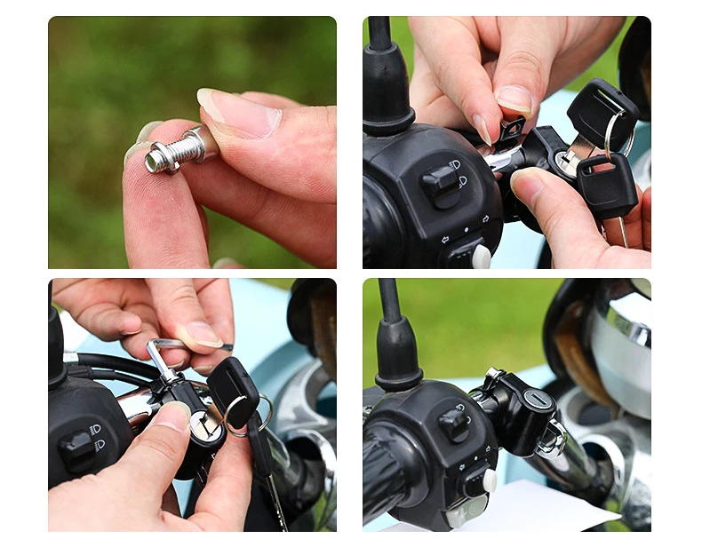 Electric bicycle helmet anti-theft lock fixed multi-function bicycle handlebar helmet lock
